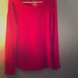 No boundaries red ribbed sweater.
